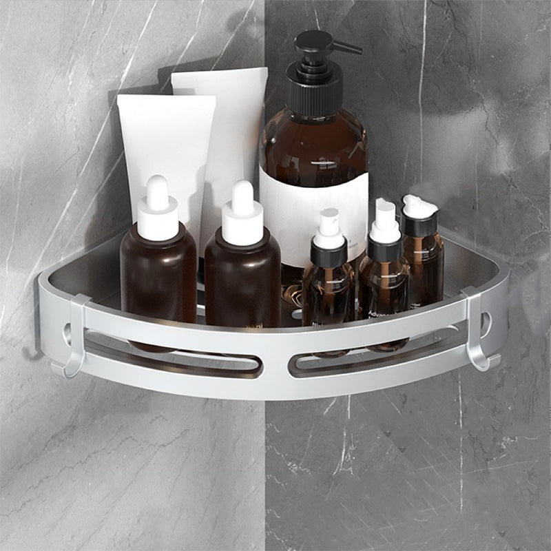 Lisslune | Modern Bathroom Hardware Set Bathroom Shelf Silver/Black Bathroom Accessories Set