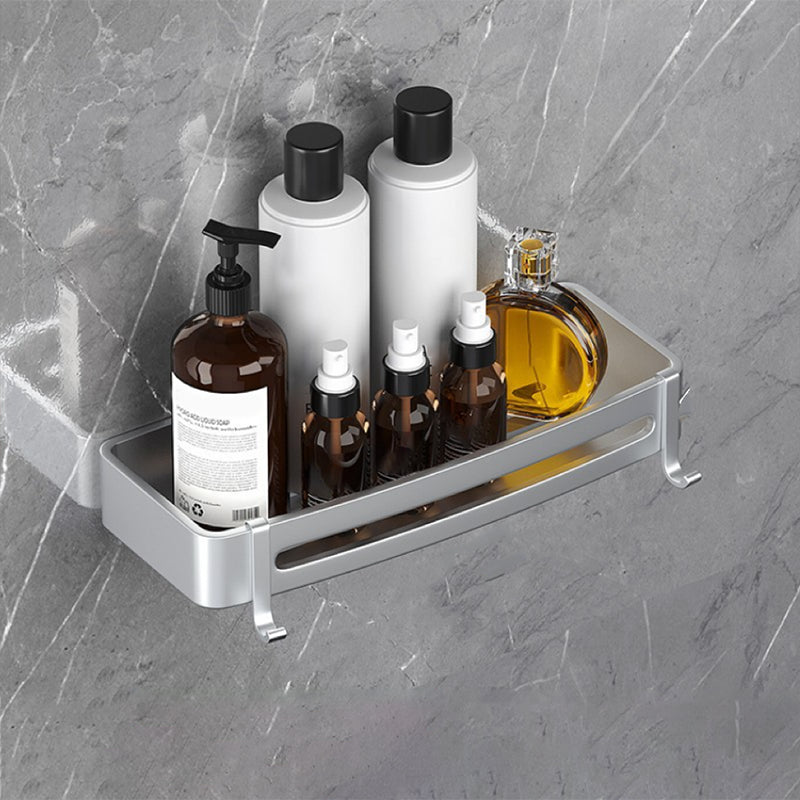 Lisslune | Modern Bathroom Hardware Set Bathroom Shelf Silver/Black Bathroom Accessories Set