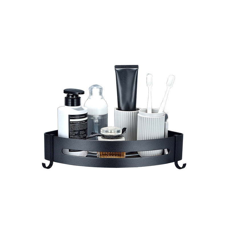Lisslune | Modern Bathroom Hardware Set Bathroom Shelf Silver/Black Bathroom Accessories Set