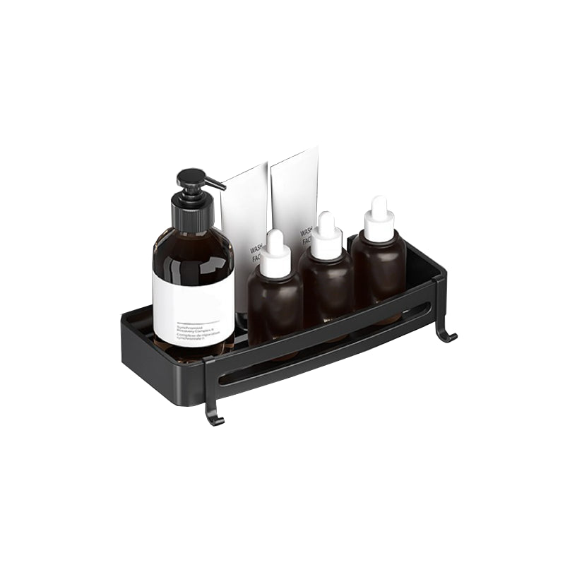 Lisslune | Modern Bathroom Hardware Set Bathroom Shelf Silver/Black Bathroom Accessories Set