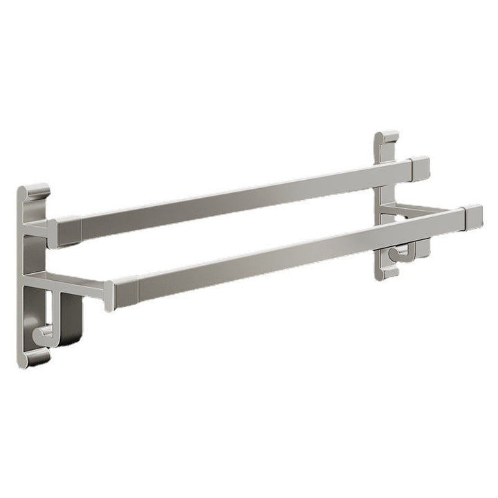 Lisslune | Gray Bathroom Accessory Set Contemporary Style Aluminum Towel Bar