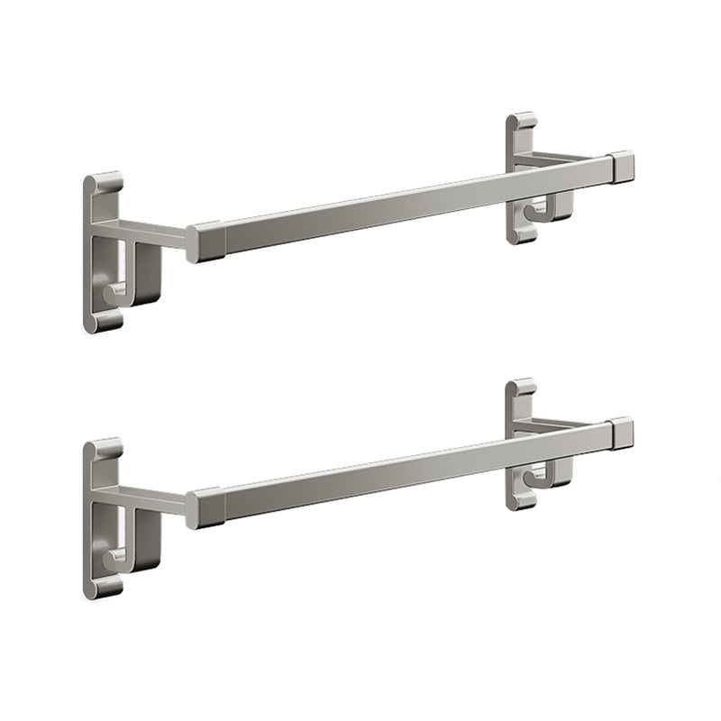 Lisslune | Gray Bathroom Accessory Set Contemporary Style Aluminum Towel Bar