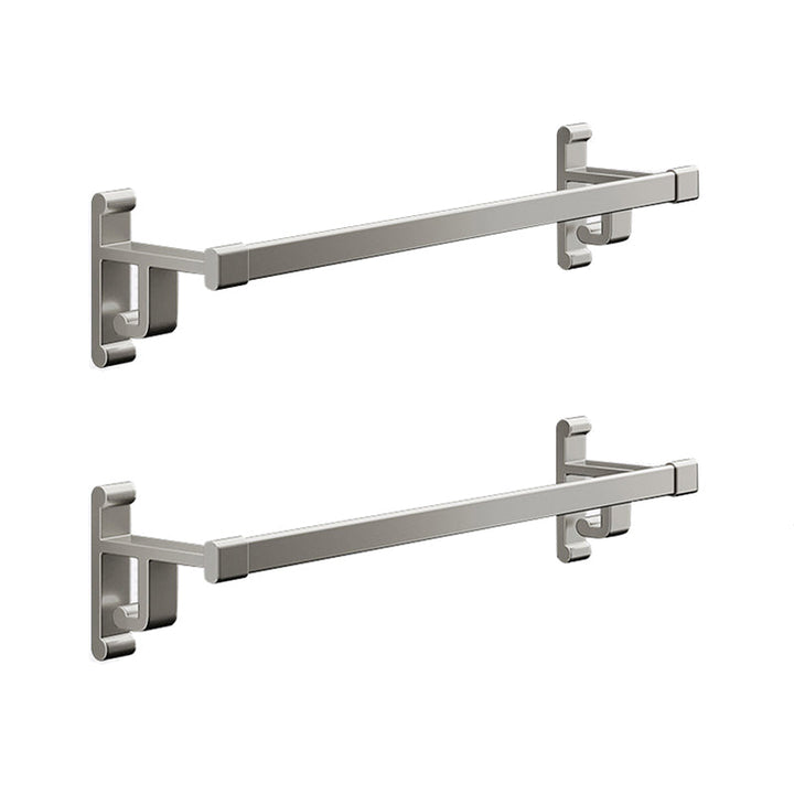 Lisslune | Gray Bathroom Accessory Set Contemporary Style Aluminum Towel Bar