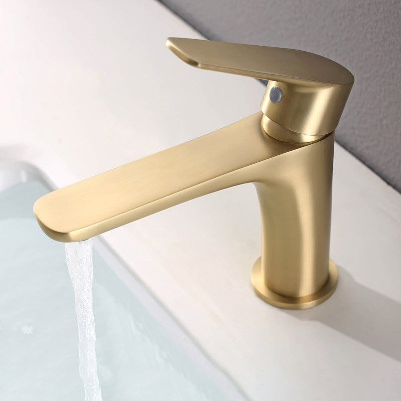 Lisslune | Light Luxury Sink Faucet with Lever Handle Single Hole Bathroom Faucet