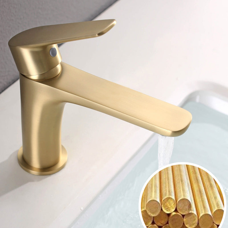 Lisslune | Light Luxury Sink Faucet with Lever Handle Single Hole Bathroom Faucet