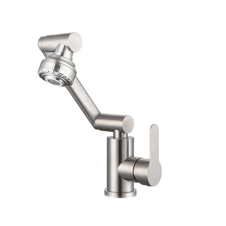 Lisslune | Contemporary Centerset Faucet Lever Handles Low Arc Stainless Steel Faucet