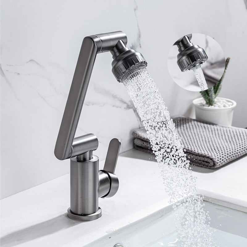 Lisslune | Contemporary Centerset Faucet Lever Handles Low Arc Stainless Steel Faucet