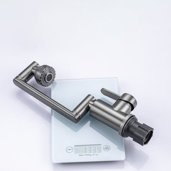 Lisslune | Contemporary Centerset Faucet Lever Handles Low Arc Stainless Steel Faucet