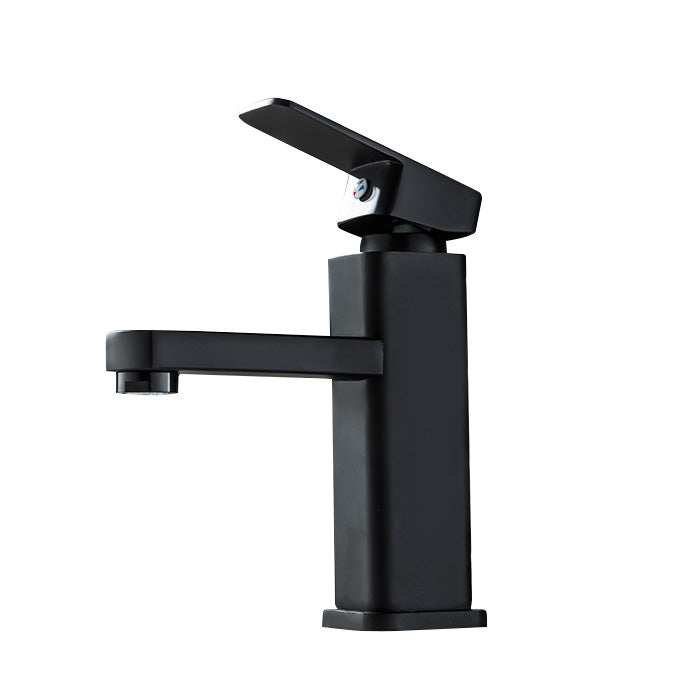 Lisslune | Cubic Container Sink Faucet Simple Low Arched Bathroom Faucet with 1 Hole
