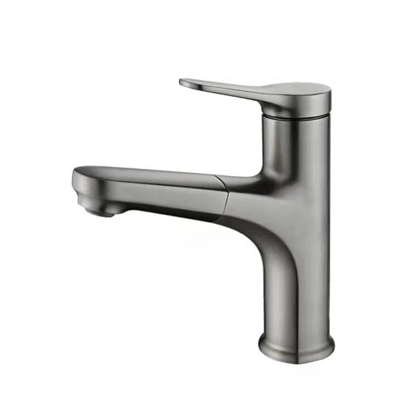 Lisslune | Modern Vessel Faucet Copper Single Lever Pull-Out Vessel Faucet