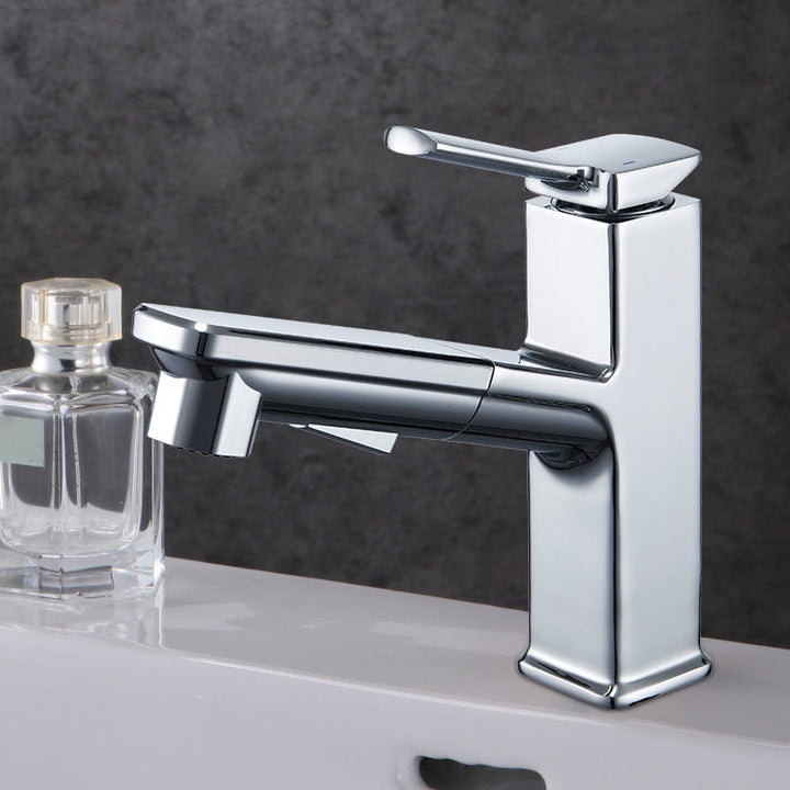 Lisslune | Modern Vessel Faucet Copper Pure Color Single Handle Vessel Faucet