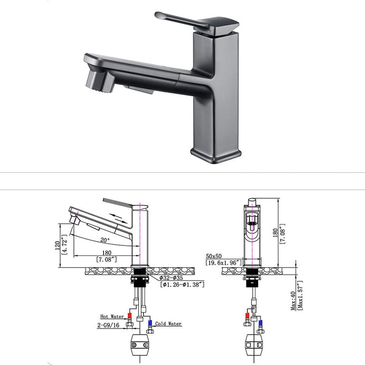 Lisslune | Modern Vessel Faucet Copper Pure Color Single Handle Vessel Faucet