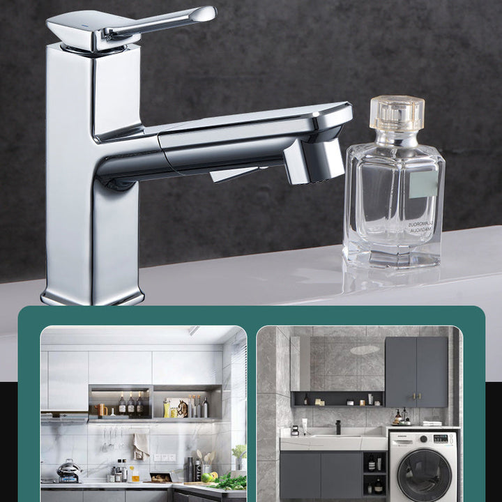 Lisslune | Modern Vessel Faucet Copper Pure Color Single Handle Vessel Faucet