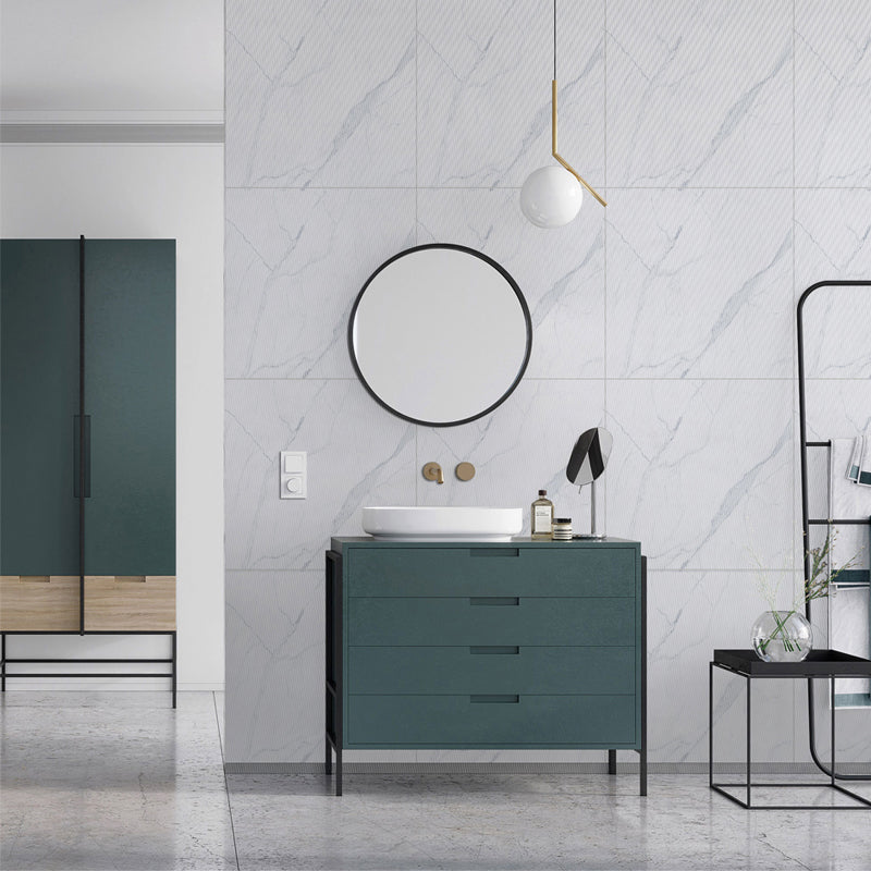 Lisslune | Modern Square Wallpaper Single Tile PVC Peel & Stick Subway Tile for Shower