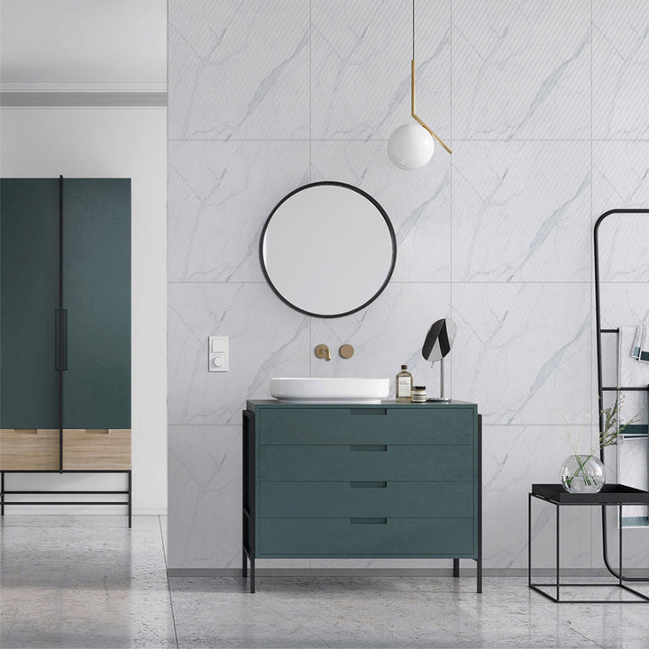 Lisslune | Modern Square Wallpaper Single Tile PVC Peel & Stick Subway Tile for Shower
