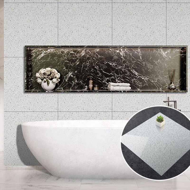 Lisslune | Modern Square Wallpaper Single Tile PVC Peel & Stick Subway Tile for Shower