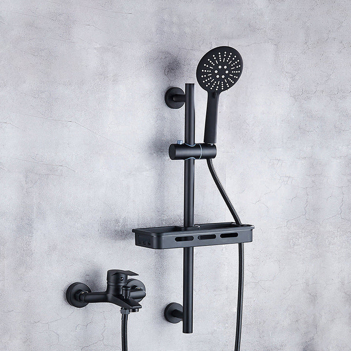 Lisslune | Brass Wall-mounted Shower System Single Handle Shower with Lever Handle