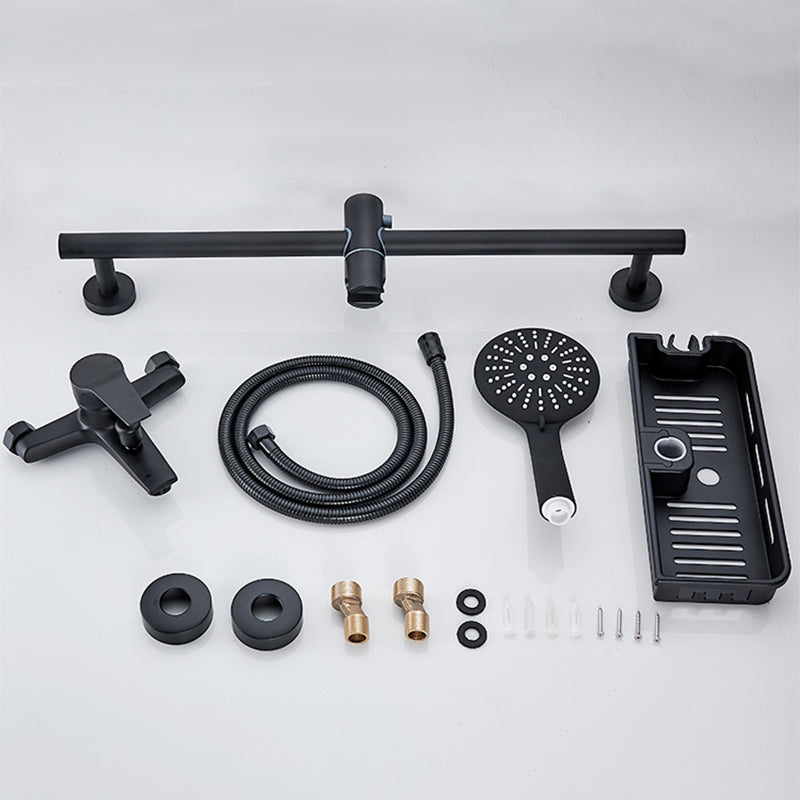 Lisslune | Brass Wall-mounted Shower System Single Handle Shower with Lever Handle