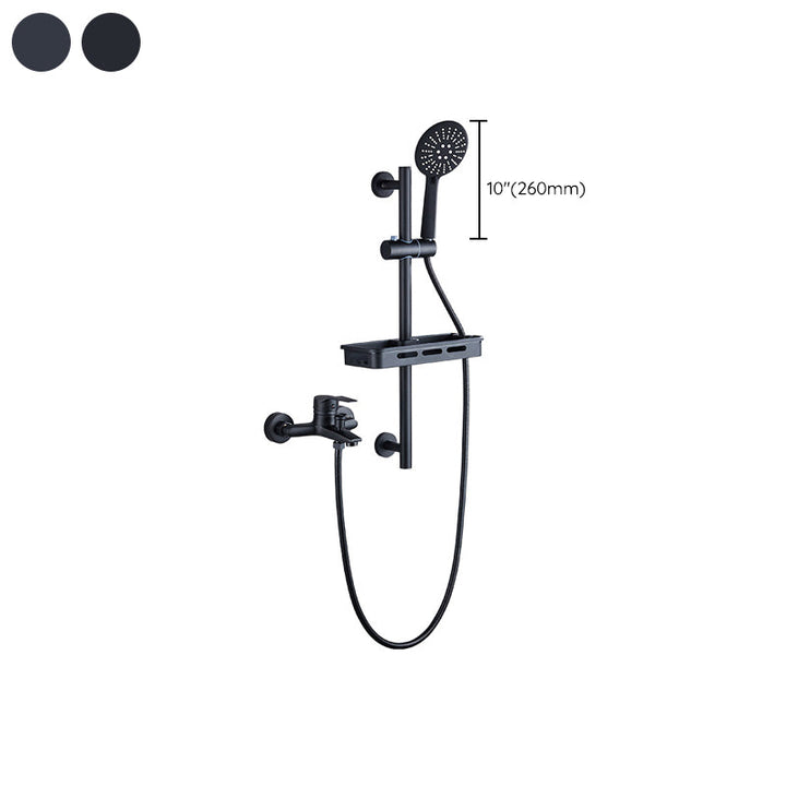 Lisslune | Brass Wall-mounted Shower System Single Handle Shower with Lever Handle