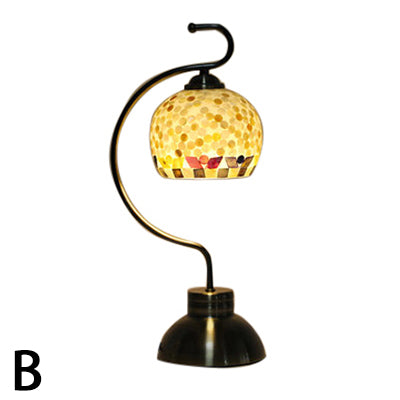 Lisslune | Glass set – Elegant globe-shaped table lamp with shell pattern