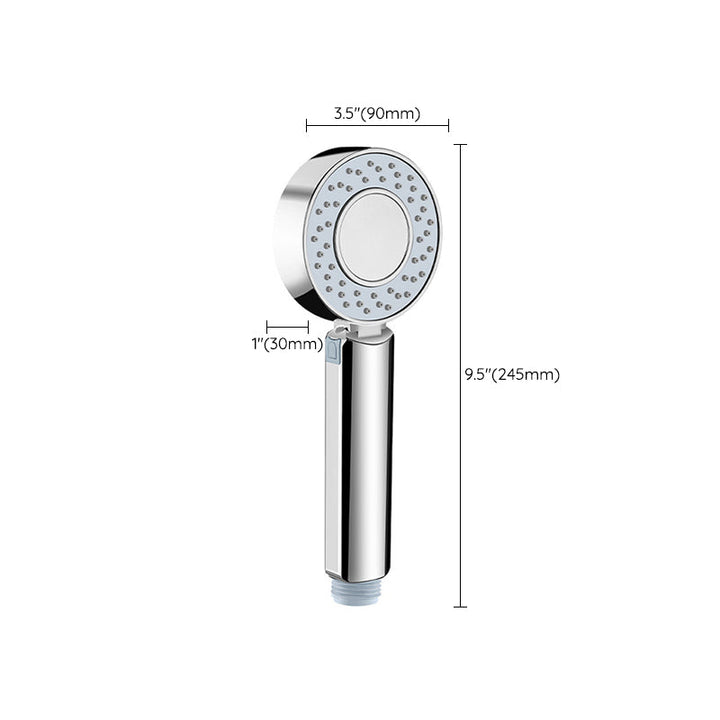Lisslune | Contemporary Wall Mounted Showerhead Combination Chrome Round Hand Shower
