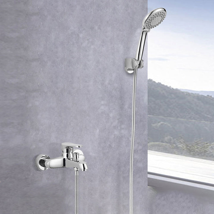 Lisslune | Bathroom Bathtub Pull-Out Wall-Mounted Hand Shower Fixed Bathtub Faucet