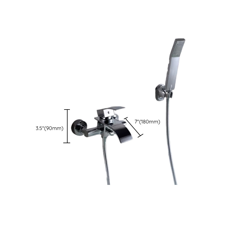 Lisslune | Bathroom Bathtub Pull-Out Wall-Mounted Hand Shower Fixed Bathtub Faucet