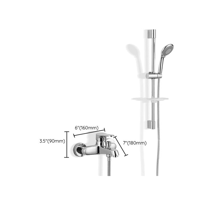 Lisslune | Bathroom Bathtub Pull-Out Wall-Mounted Hand Shower Fixed Bathtub Faucet