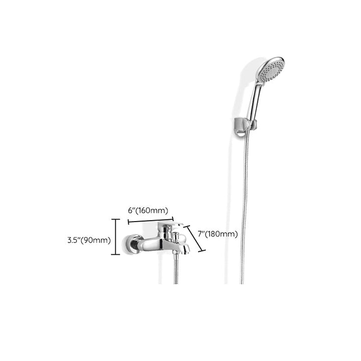 Lisslune | Bathroom Bathtub Pull-Out Wall-Mounted Hand Shower Fixed Bathtub Faucet