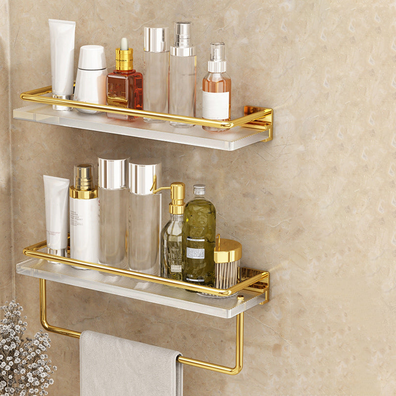 Lisslune | Modern Silver/Gold Bathroom Hardware Set Bathroom Shelf Bathroom Set