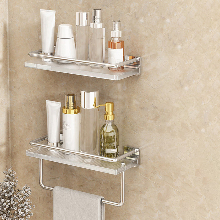 Lisslune | Modern Silver/Gold Bathroom Hardware Set Bathroom Shelf Bathroom Set