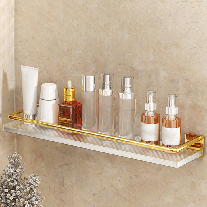 Lisslune | Modern Silver/Gold Bathroom Hardware Set Bathroom Shelf Bathroom Set