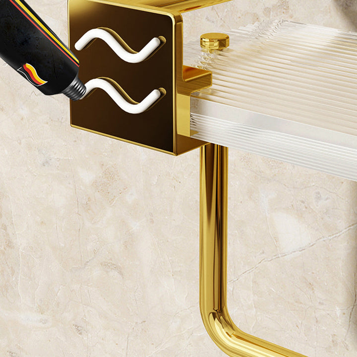Lisslune | Modern Silver/Gold Bathroom Hardware Set Bathroom Shelf Bathroom Set