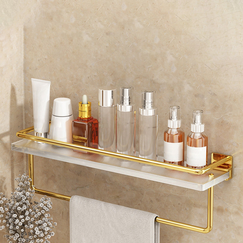 Lisslune | Modern Silver/Gold Bathroom Hardware Set Bathroom Shelf Bathroom Set