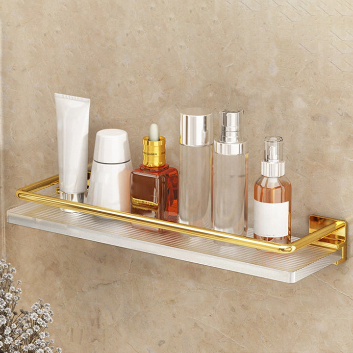 Lisslune | Modern Silver/Gold Bathroom Hardware Set Bathroom Shelf Bathroom Set
