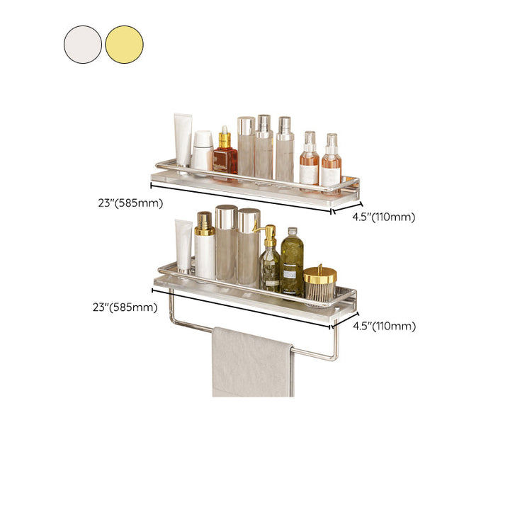 Lisslune | Modern Silver/Gold Bathroom Hardware Set Bathroom Shelf Bathroom Set