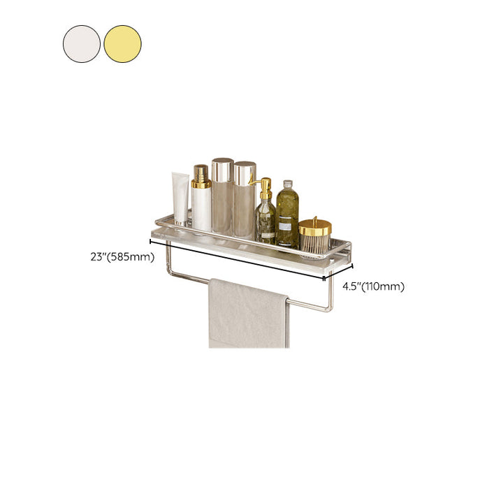 Lisslune | Modern Silver/Gold Bathroom Hardware Set Bathroom Shelf Bathroom Set
