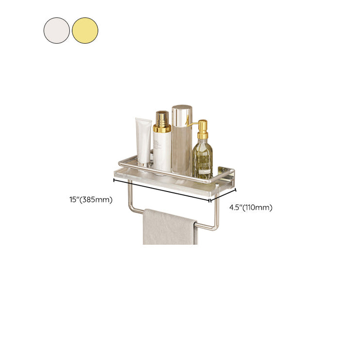 Lisslune | Modern Silver/Gold Bathroom Hardware Set Bathroom Shelf Bathroom Set