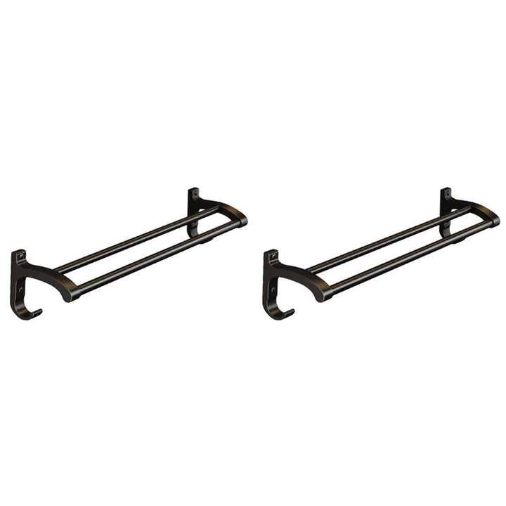 Lisslune | Modern black metal bathroom hardware set towel bar bathroom hardware set