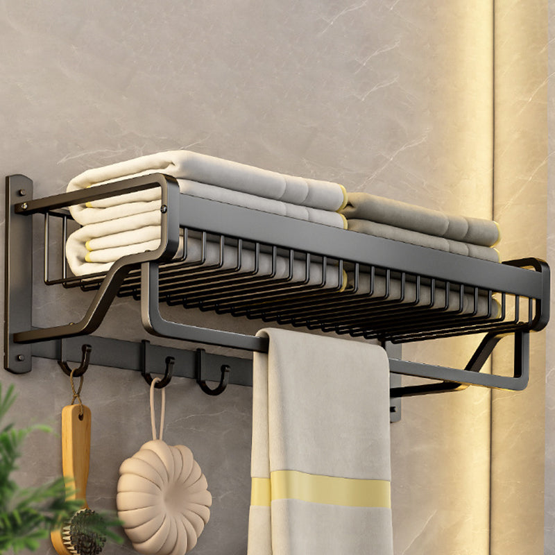 Lisslune | Modern black metal bathroom hardware set towel bar bathroom hardware set