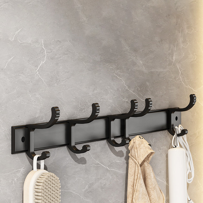 Lisslune | Modern black metal bathroom hardware set towel bar bathroom hardware set