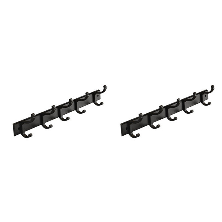 Lisslune | Modern black metal bathroom hardware set towel bar bathroom hardware set