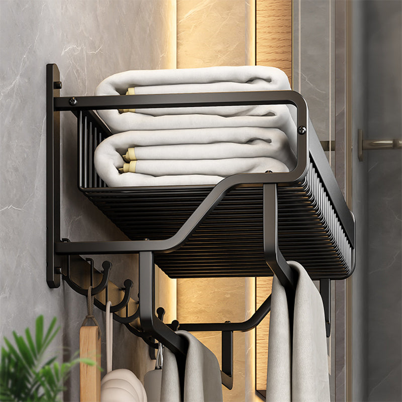 Lisslune | Modern black metal bathroom hardware set towel bar bathroom hardware set