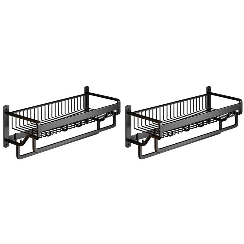 Lisslune | Modern black metal bathroom hardware set towel bar bathroom hardware set