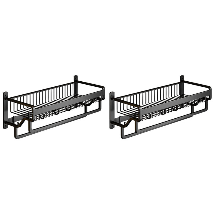 Lisslune | Modern black metal bathroom hardware set towel bar bathroom hardware set