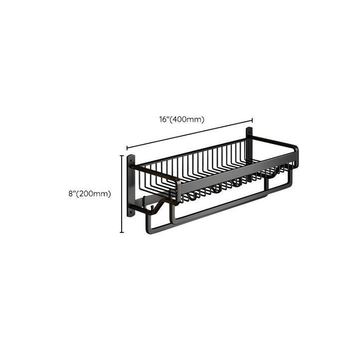 Lisslune | Modern black metal bathroom hardware set towel bar bathroom hardware set