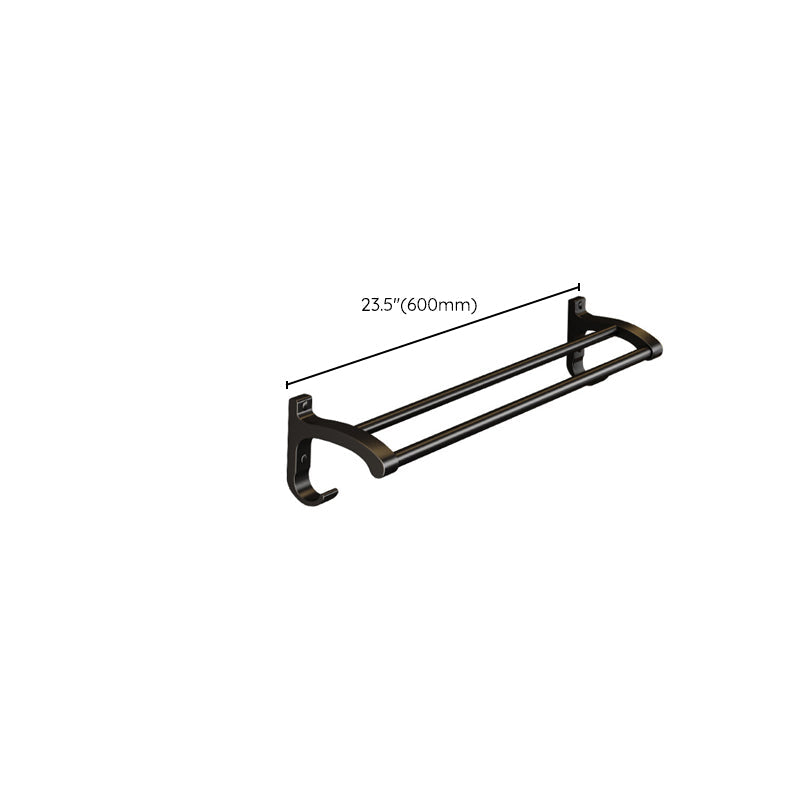 Lisslune | Modern black metal bathroom hardware set towel bar bathroom hardware set
