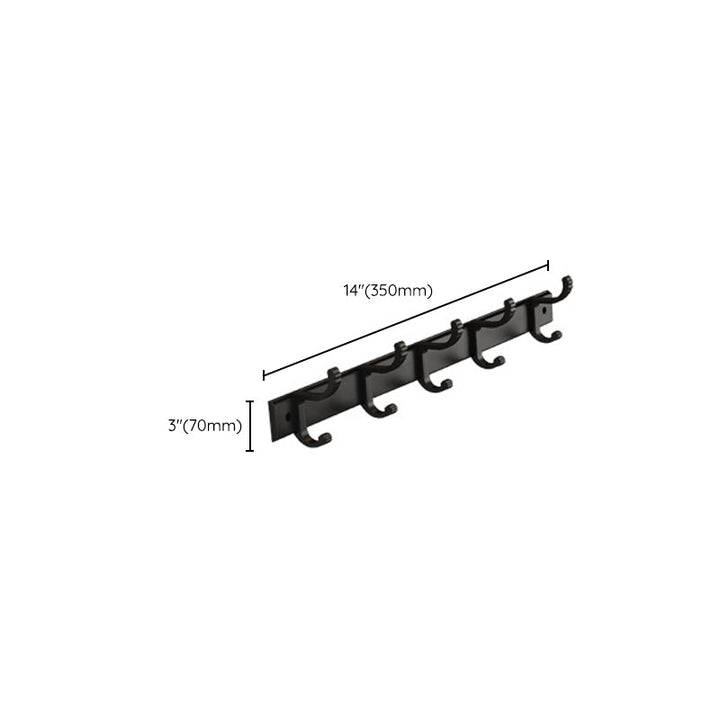 Lisslune | Modern black metal bathroom hardware set towel bar bathroom hardware set