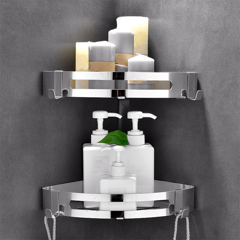 Lisslune | Modern Bathroom Hardware Set Silver Bathroom Shelf Bathroom Hardware Set