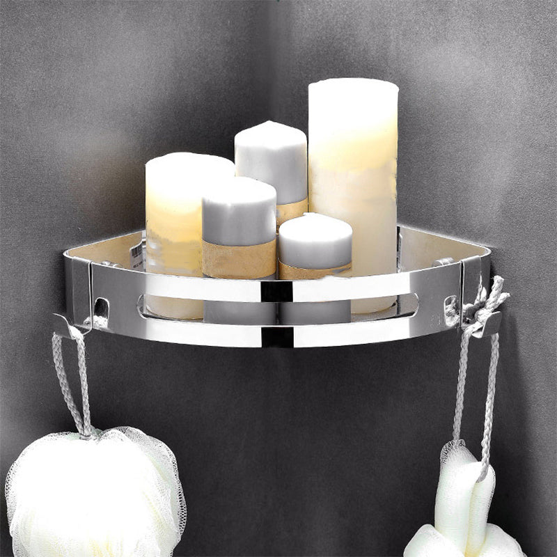 Lisslune | Modern Bathroom Hardware Set Silver Bath Shelf Bath Hardware Set